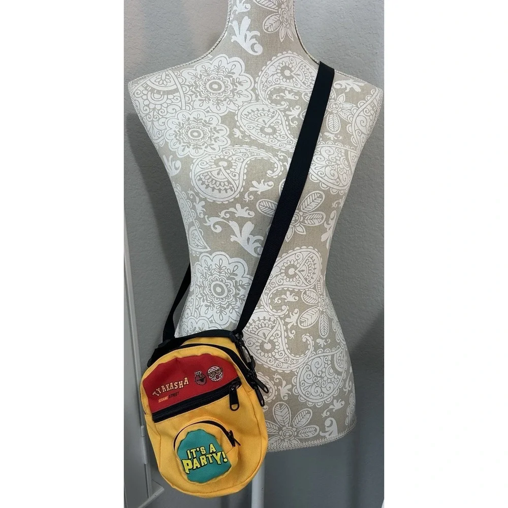 Tyakasha x Sesame Street Crossbody Shoulder Bag Elmo It's A Party Yellow